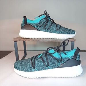 Adidas Cloudfoam Ultimate Womens 9.5 Teal Black Knit Sneakers